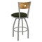 Holland Bar Stool Co 25" Swivel Counter Stool, Nickel Finish, Med Back, Canter Pine Seat 83025ANMedMplB010 - alternate 2